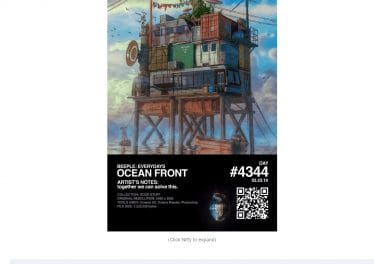 NFT News: Tron Founder Justin Sun Buys Beeple’s Ocean Front NFT For M