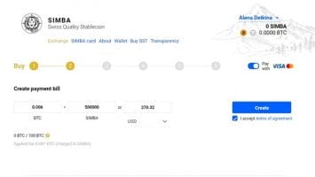 Swiss Storage SIMBA Launched the Sale of BTC from VISA and Mastercard Bank Cards