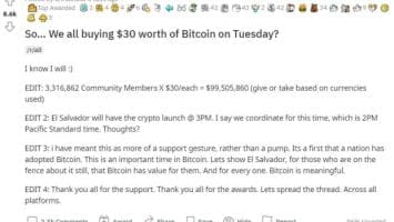 Thousands Of People Plan To Buy  Of Bitcoin To Celebrate El Salvador