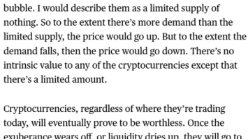 On Bitcoin Criticism By Wall Street