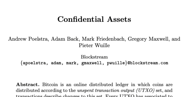 Liquid For Bitcoiners: Confidential Transactions