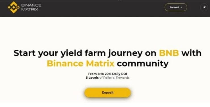 BinanceMatrix: Highest Yield Farming Dapp on Binance Smart Chain