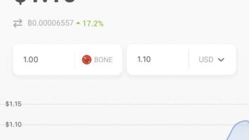 BONE rises 16.8% after inclusion on Shibarium