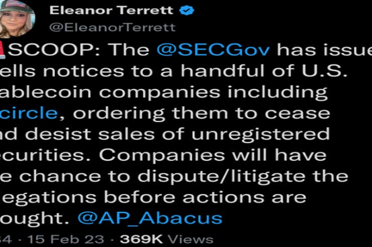 Circle: SEC has no plans to attack USDC