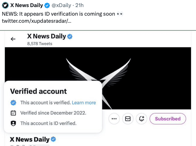 ID Verification Is Coming to X (Twitter): Crypto Community Reacts
