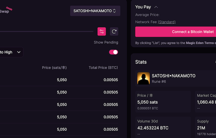 Magic Eden’s Bitcoin Runes Platform Goes Live