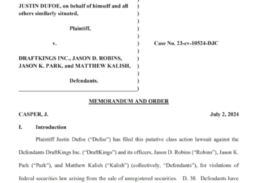 Court Rules Against DraftKings NFTs Case