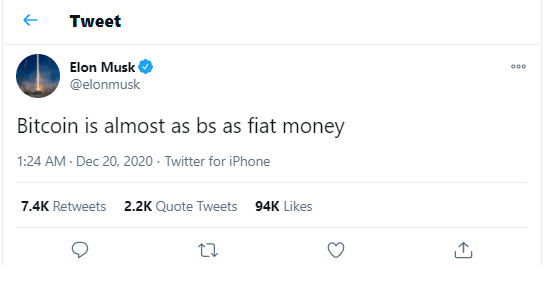 Elon Musk says he doesn’t like crypto all that much – not even Bitcoin