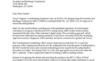 Congress members ask SEC to allow banks to custody Bitcoin