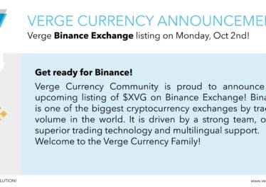VergeCurrency Listing on Binance Exchange